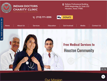 Tablet Screenshot of indiandoctorscharityclinic.org